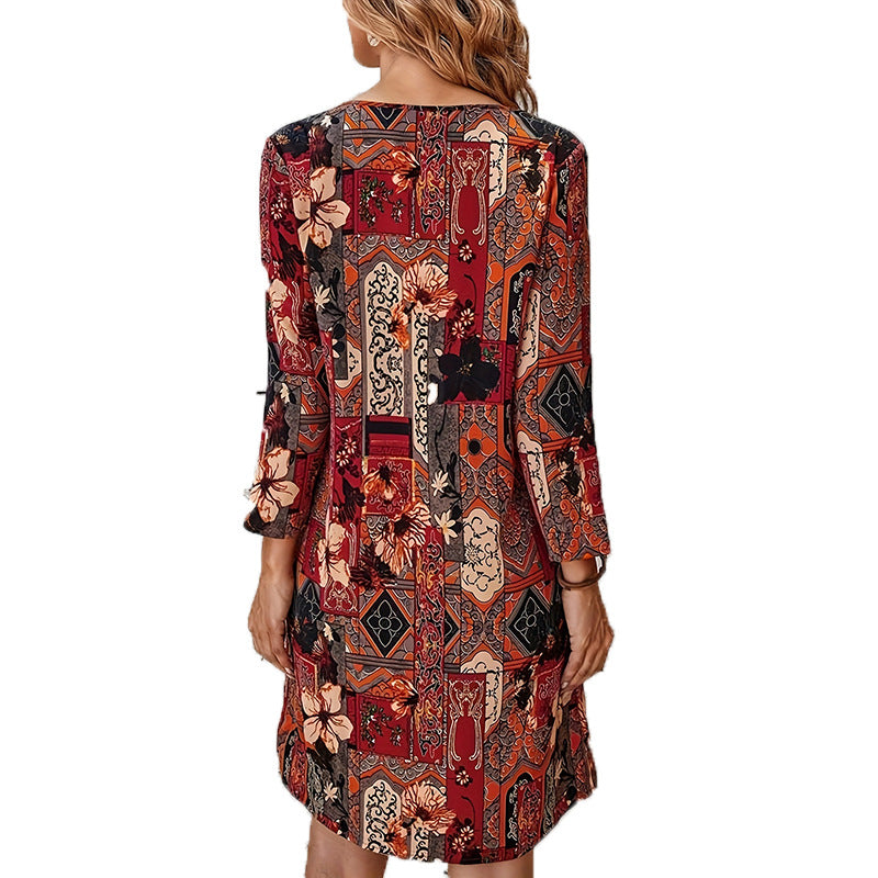 High-end Ice Silk Mother Dress For The Elderly Dress
