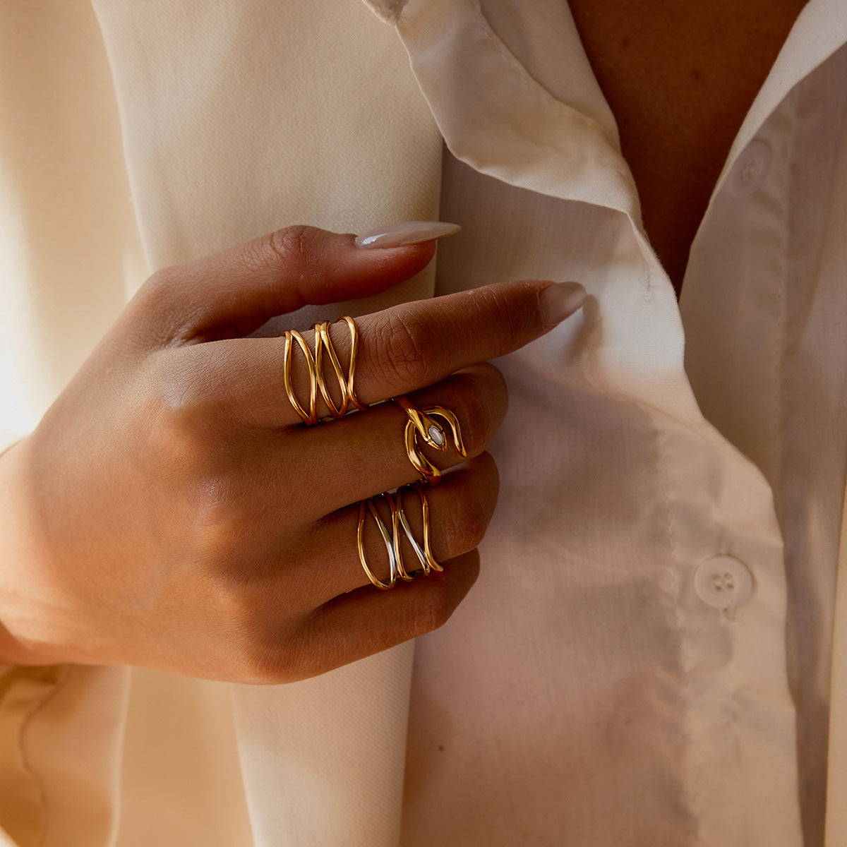 Stainless Steel Ring Titanium Steel No Fading