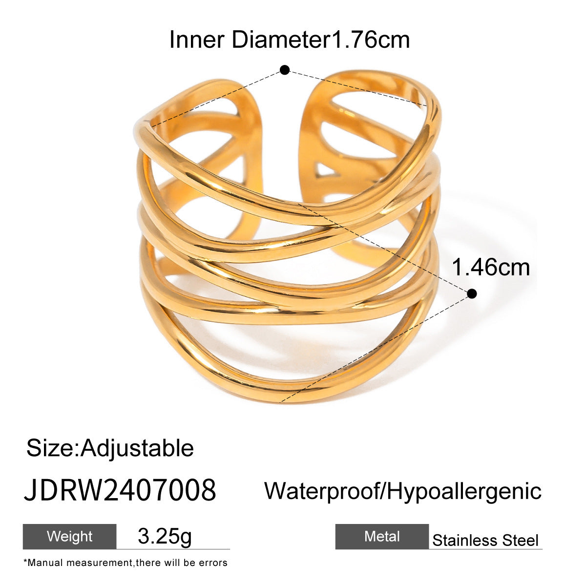 Stainless Steel Ring Titanium Steel No Fading
