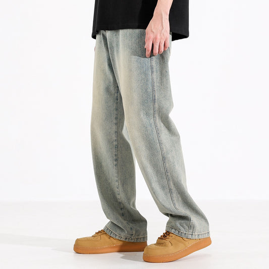 Yellow Mud Dyed Straight Jeans